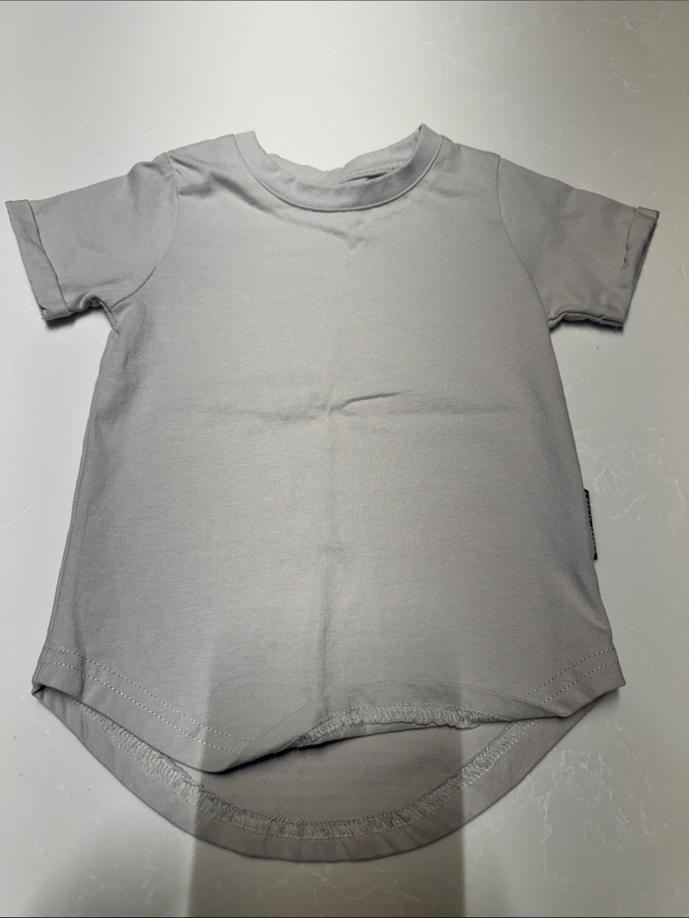Kids Short Sleeve Tee in Light Gray by